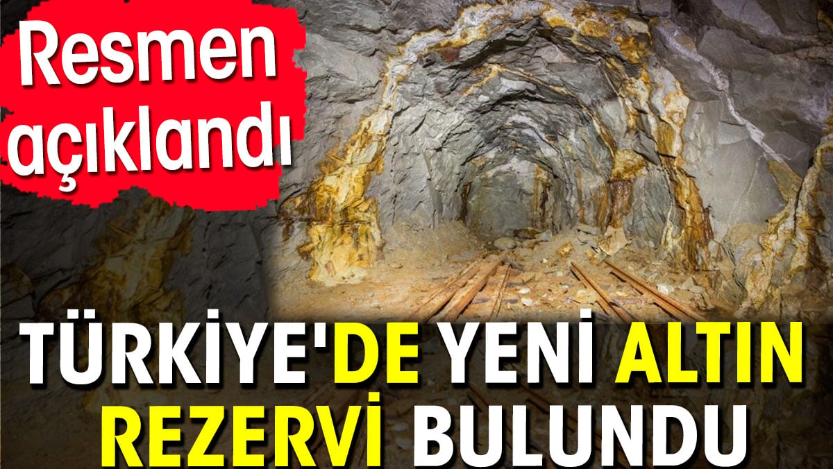 Türkiye’de yeni bir altın rezervi bulundu. Resmen açıkladı